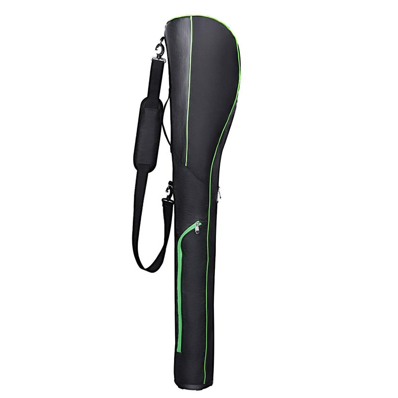 Konday Golf Club Travel Case Gun Bag Foldable with Hard Base,Driving Range Mini Course Practice Lightweight Golf Sundy Carry Bag for 7-9 Clubs,Black - Image 1